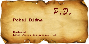 Poksi Diána névjegykártya
